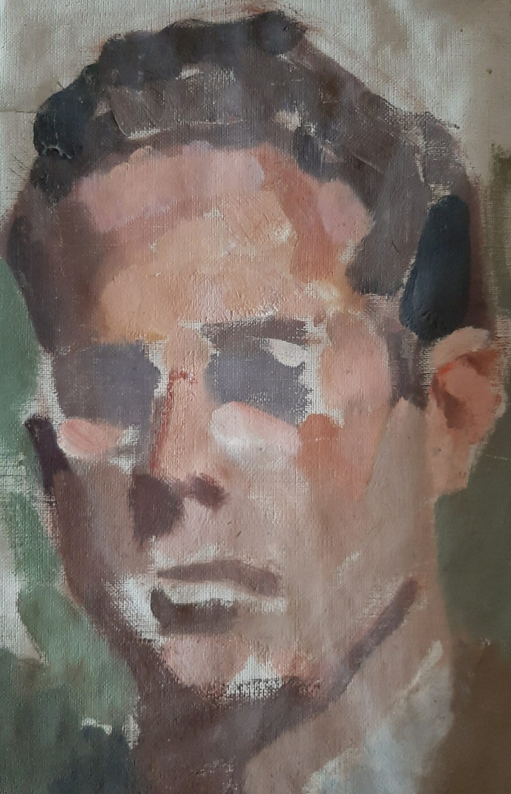 Juan Amo. (1952). Autorretrato. Óleo - Lienzo. 40 x 30.