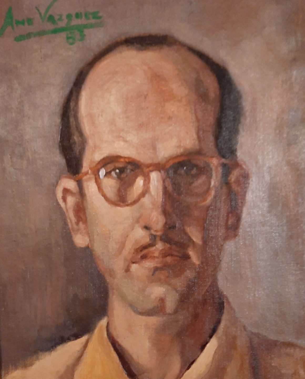 Juan Amo (1953). Retrato al óleo de Agustín Peiró Hurtado.