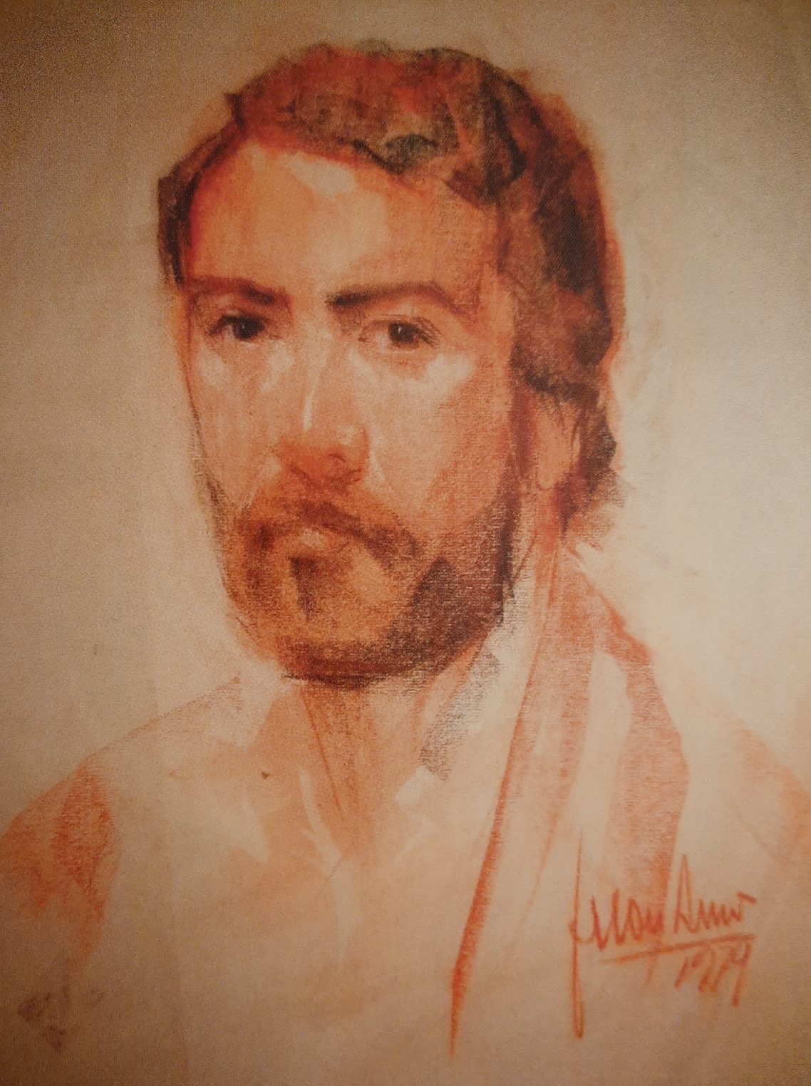 BERNARDO GOIG. Retrato Dibujo de Juan Amo